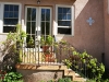 Back porch w/steps into garden